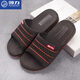 回力男拖鞋夏季男士休閑舒適一字拖室內外居家情侶防滑男女涼拖鞋 棕色 41