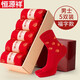 恒源祥恒源祥五指襪男女四季款本命年紅色男襪中厚男女襪子中筒情侶棉襪 【福字】男士5雙禮盒裝