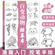 花卉動(dòng)物描線(xiàn)畫(huà)本素描臨摹畫(huà)冊素材手繪畫(huà)畫(huà)入門(mén)自學(xué)零基礎控筆訓練線(xiàn)稿線(xiàn)條教程書(shū)鉛筆描摹上色圖兒童成人初學(xué)者小學(xué)生簡(jiǎn)筆畫(huà)速寫(xiě) 百變動(dòng)物