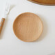 及頌 ins簡(jiǎn)約木質(zhì)托盤(pán)餐具圓形方形木盤(pán)水果點(diǎn)心蛋糕甜品盤(pán)道具 圓形托盤(pán) 1個(gè) 12cm