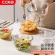 CCKO玻璃碗沙拉碗泡面碗家用耐高溫烘培打蛋和面料理碗大容量加厚湯碗 800ml
