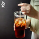 九土耐熱玻璃吸管杯帶蓋大容量辦公室喝水杯高顏值女生奶茶飲料杯 吸管杯