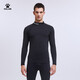 卡爾美（KELME）秋冬保暖緊身衣男加絨加厚高領(lǐng)健身服足球籃球保暖打底衫 黑色 4XL