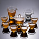 瓷牌茗茶具（cipaiming teaset）瓷牌茗 耐熱玻璃茶具套裝禮盒裝日式錘紋茶壺家用小套茶杯茶漏 《慕雪炫紋》玻璃茶具-禮盒 10件