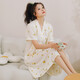 米度麗哺乳睡裙夏季薄款產(chǎn)后孕婦睡衣女夏款短袖家居服喂奶月子服 檸檬黃 XL（建議體重130-160斤左右）