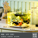 貝拉緣觀(guān)景魚(yú)缸客廳超白水草缸迷你型桌面家用水族箱透明塑料防摔烏龜缸 大號透明白