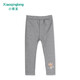 小青龍女童休閑打底褲寶寶春秋款萊卡棉長(cháng)褲兒童褲子小女孩直筒秋褲 灰色皇冠 120 (建議110-120cm)