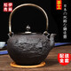 伊藤松秀 鐵壺煮茶器純手工原裝日本進口工藝鑄鐵壺?zé)o涂層南部鐵壺套裝燒水壺茶壺煮茶器套裝 山家盛上