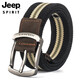 JEEP SPIRITJEEP吉普皮帶男士帆布腰帶韓版潮流時(shí)尚褲腰帶耐磨耐穿品牌皮帶