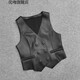 優(yōu)吻（YOUWen）春秋新款皮衣真皮綿羊皮時(shí)尚馬甲雙排扣OL職業(yè)背心短款上衣女 黑色 XL