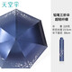 天堂傘迷你超輕鉛筆傘黑膠太陽(yáng)傘防紫外線(xiàn)細小三折晴雨傘女遮陽(yáng)傘 藏青色--雪月風(fēng)花