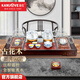 金灶（KAMJOVE）功夫茶盤(pán)茶具套裝 茶具燒水壺一體全自動(dòng) 茶盤(pán)茶海 茶道實(shí)木茶臺 搭配H10泡茶壺 陶瓷茶具 茶渣桶