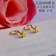 芙蕖小星星耳釘999足金耳飾黃金磨砂五角星女生養(yǎng)耳約0.21克單只