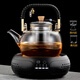 玉蘭香 提梁玻璃煮茶壺耐熱加厚過(guò)濾黑茶普洱茶具泡茶壺電陶爐煮茶器蒸汽家用燒水壺套裝 編織竹把壺(雙內膽)+黑色爐(保溫款)
