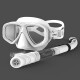酷破者COPOZZ浮潜面镜三宝成人潜水眼镜呼吸管套装全干式游泳装备 纯白色面镜呼吸管套装