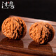 沐恩 文玩核桃手把件老樹果骨質(zhì)牛磨盤獅子頭 邊寬約40mm