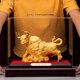 MOREISAN絨沙金牛擺件新中式創(chuàng  )意牛氣沖天送朋友送客戶(hù)送長(cháng)輩喬遷開(kāi)業(yè)禮品 加大號