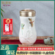乾唐軒【官方授權】小蜻蜓夏河單層彩繪鎏金杯子女隨身杯水杯創(chuàng  )意陶瓷杯 白色粉紅彩繪描金