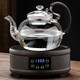 borun HOME加厚玻璃茶壺煮茶器煮茶壺1L大容量燒水泡茶壺養(yǎng)生壺電陶爐燒水壺茶具套裝 編繩煮水壺【1L】+智能黑檀色爐