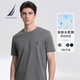 諾帝卡（NAUTICA）男裝夏季款全棉絲柔棉舒適透氣易打理圓領(lǐng)短袖T恤男TE3221 太空灰0FD（232） M