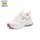 Skechers斯凱奇商場同款熊貓鞋老爹鞋男大童運動鞋春秋季兒童鞋405210L 女童/白色/淺粉紅色/WLPK 37