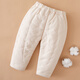 棉谷朵幼兒童裝手工純棉花棉褲男女寶寶加厚保暖秋冬季居家嬰兒棉長(cháng)褲子 黃色條紋 90cm