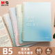 晨光(M&G)文具線圈活頁本b5筆記本本子高顏值軟抄作業(yè)草稿錯題英語記事本學(xué)生考研彌散1本隨機(jī)XB5101H2