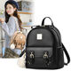 磁點(diǎn)韓版雙肩包女2025女包時(shí)尚女包日韓清新逛街大容量背包洋氣拼 黑色小號