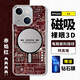 霸時(shí)代 蘋果13手機(jī)殼電路紋強(qiáng)力可磁吸充電iPhone13保護(hù)套十三裸眼3D潮時(shí)尚防摔軟邊女男款外殼 【磁吸科技*裸眼3D】赤焰之紅+防塵全屏鉆石膜 iPhone 13