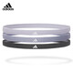 adidas運動發(fā)帶男女導汗帶止汗頭帶吸汗運動頭巾跑步束發(fā)帶頭箍吸汗發(fā)帶 3條裝(淺紫+淡紫+黑)