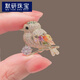 默研（MOYAN）喜鵲小鳥(niǎo)胸針日系可愛(ài)防走光感個(gè)性西裝彩色別針胸花配飾 喜鵲胸針 A24-210