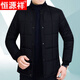 恒源祥羽絨·棉服男中老年貼身內(nèi)穿輕薄小棉襖中年棉衣內(nèi)膽爸爸 藍(lán)黑色 175140-155斤