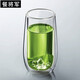 餐將軍  雙層玻璃茶杯觀(guān)山杯雪山杯大號玻璃水杯喝茶杯子泡茶杯山巒杯 雙層透明杯口