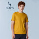 哈吉斯（HAZZYS）男装夏季上衣抗菌素色小狗圆领T恤ASTZE02BE51 芥末黄色MT 180/100A 50