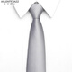 APLENTYJAZZ領(lǐng)帶男士高檔免打正裝商務(wù)拉鏈?zhǔn)交疑谏桌媒Y(jié)婚新郎懶人西裝 拉鏈款 銀灰色