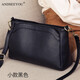 ANDSEEYOU品牌 斜挎包女 新款真皮多層包包女包斜挎包軟皮牛皮單肩女包 黑色 小款