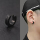 芯奢耳釘男潮歐美潮流嘻哈有耳洞耳環(huán)男單只磨砂耳圈潮男簡(jiǎn)約耳扣圓圈