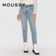 moussy【新復古回潮】新款復古做舊修身小腳牛仔褲褲后女010FSC12-2200 111淺藍色 10025/S