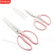 家用專(zhuān)業(yè)剪刀 H精致 剪紙剪布料帶蓋尖頭皮革辦公文具尖頭剪子 A級709B加厚【粉柄布剪】15CM