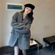 斤慕大衣女小個(gè)子灰色毛呢子加厚時(shí)尚百搭?yuàn)A棉西裝外套2025秋冬季新款 深灰色西裝毛呢外套 【M】碼