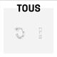 TOUS 桃絲熊Straight系列925銀環(huán)形小熊耳飾耳環(huán)情侶禮物疊戴 銀色