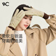 VVC保暖手套女戶(hù)外騎行防風(fēng)寒加絨加厚滑雪手套可觸屏保暖防滑明茶褐