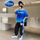 迪士尼（Disney）品牌童裝男童夏裝短袖套裝夏季衣服長褲兩件套男孩休閑中大童t恤 藍(lán)色 160