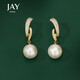 Jay 2025新款仿珍珠耳環(huán)女方圓臉顯瘦耳飾七夕情人節(jié)禮物送女友