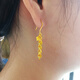 千影黃金耳環(huán)9999足金女款真金耳墜鳳尾鏈素金耳飾情人節(jié)送女生按克重 重3.71-3.9g(含工費(fèi)30)