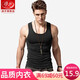 浪莎背心男單件男士背心純棉百搭跨欄打底汗衫修身彈力背心 黑色 XXL(180)碼