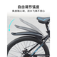 芬迪山地自行車(chē)加寬加長(zhǎng)擋泥板通用配件裝備兒童泥瓦成人賽車(chē)后擋雨板 鐵卡安裝加長(zhǎng)加寬擋泥板可調(diào)款