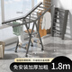 妙立晾衣架落地鋁合金可折疊室內(nèi)可移動(dòng)家用陽(yáng)臺(tái)戶外防風(fēng)掛衣架曬被子