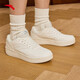 安踏元年男鞋板鞋冬季新款厚底增高百搭休閑鞋復古運動(dòng)鞋 象牙白-8 39