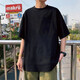 嘉曄（JIAYE）加肥加大碼短袖t恤男寬松簡(jiǎn)約打底衫百搭五分袖上衣夏季胖子體恤 純色黑色 XL